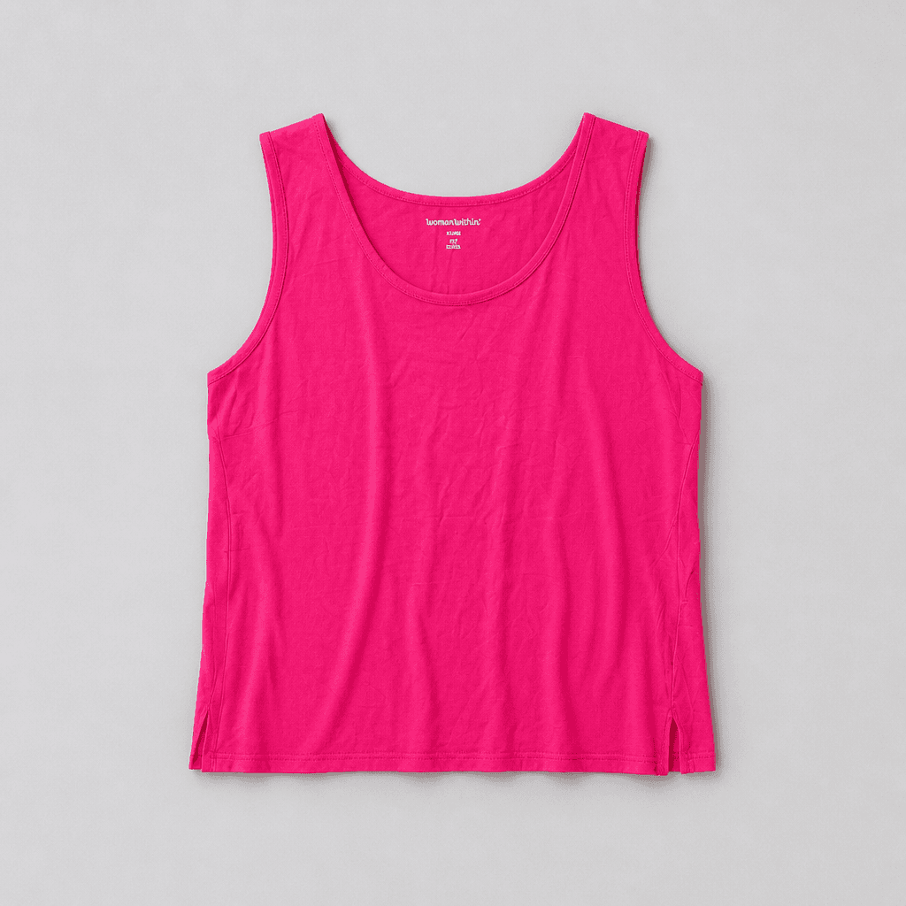 Woman Within Pink Tank Top Plus Size 4X