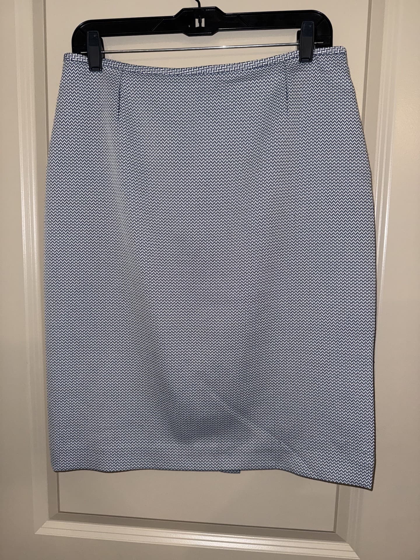 Preston & York Blue Herringbone Skirt Size 8