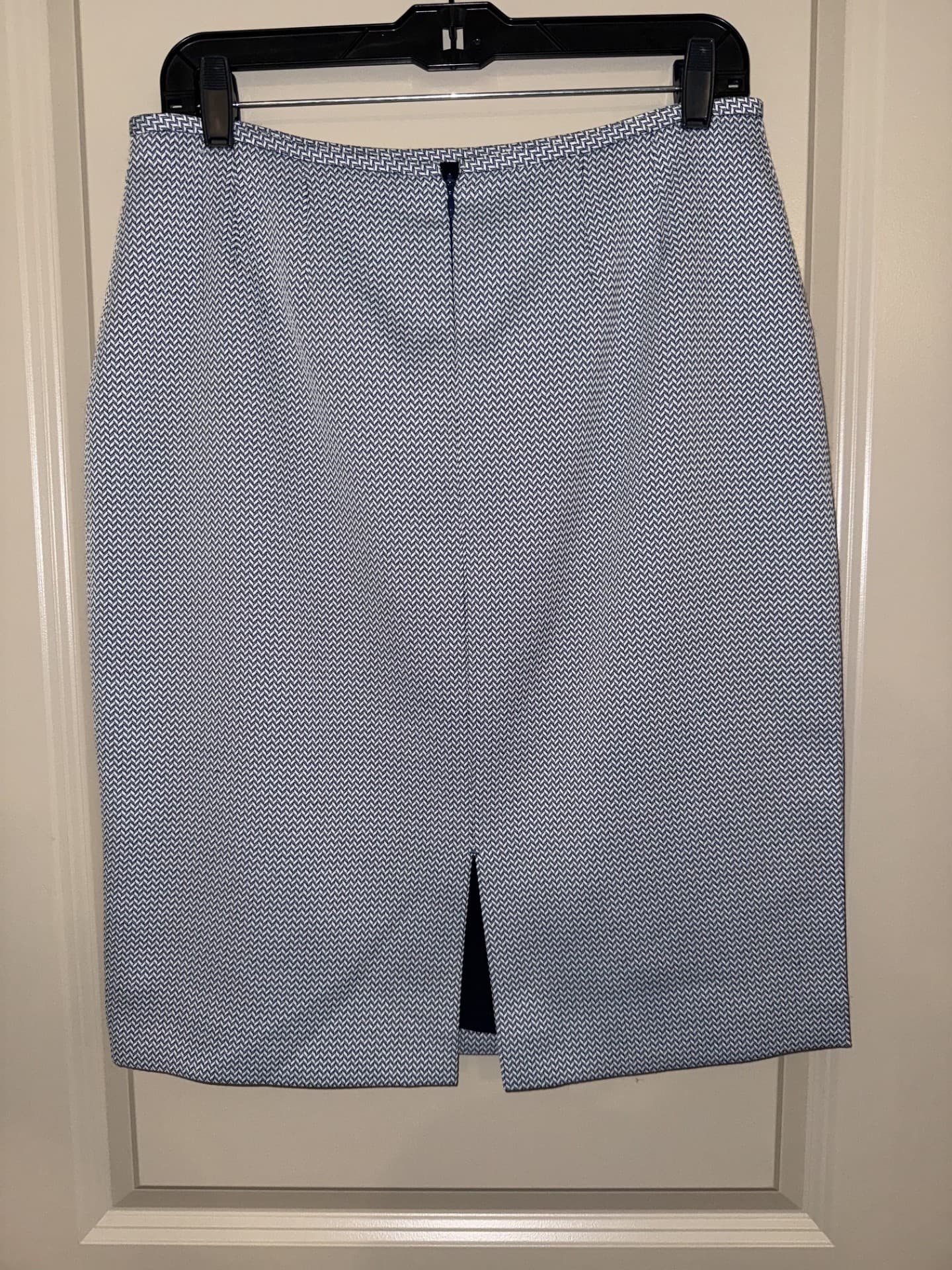 Preston & York Blue Herringbone Skirt Size 8 - Thumbnail 2