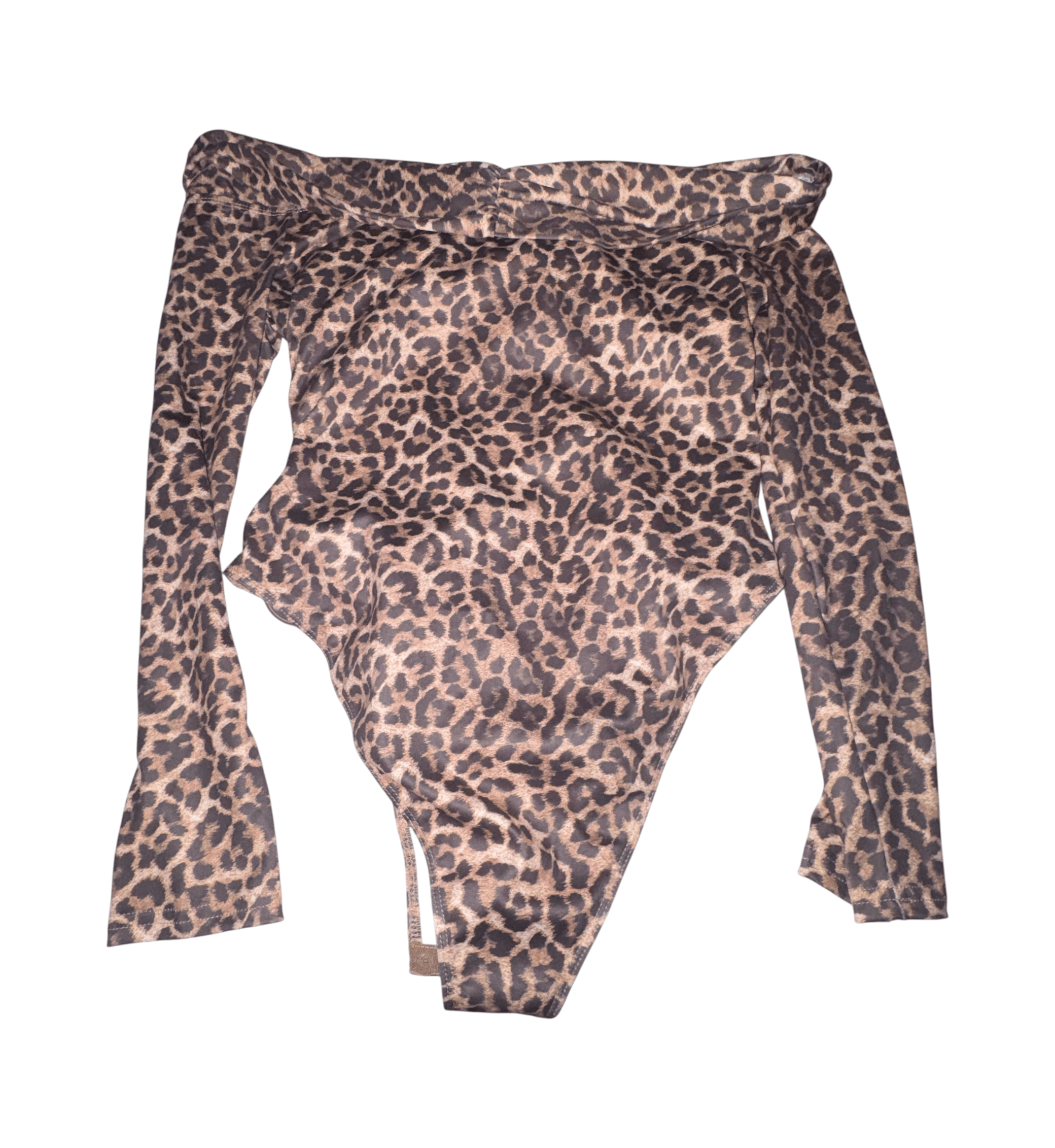 SweatyRocks Leopard Print Bodysuit Long Sleeve XL - Thumbnail 3