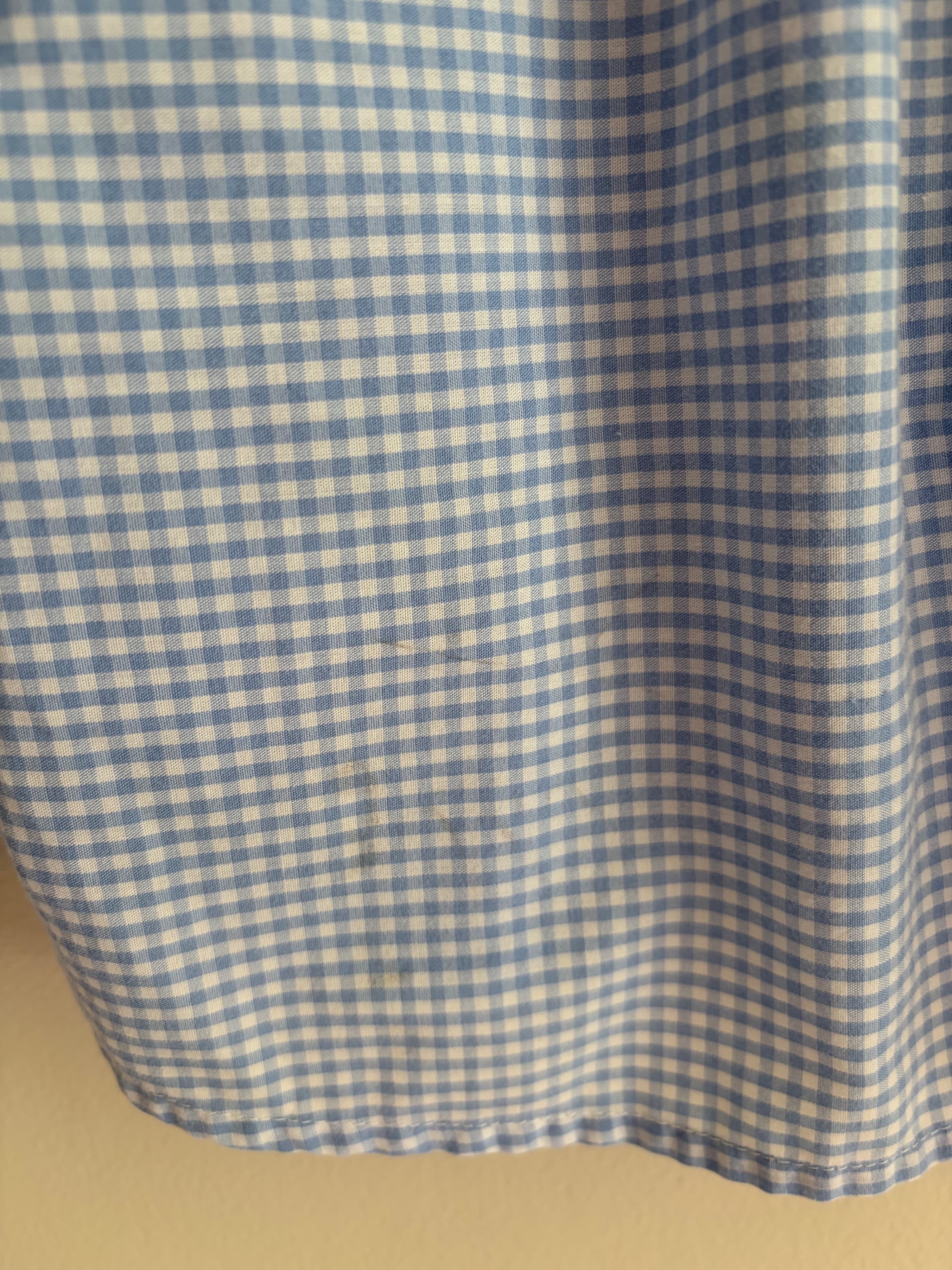 Mayoral boys size 2-92 cm (3-4 years) blue and white gingham button up - Thumbnail 3