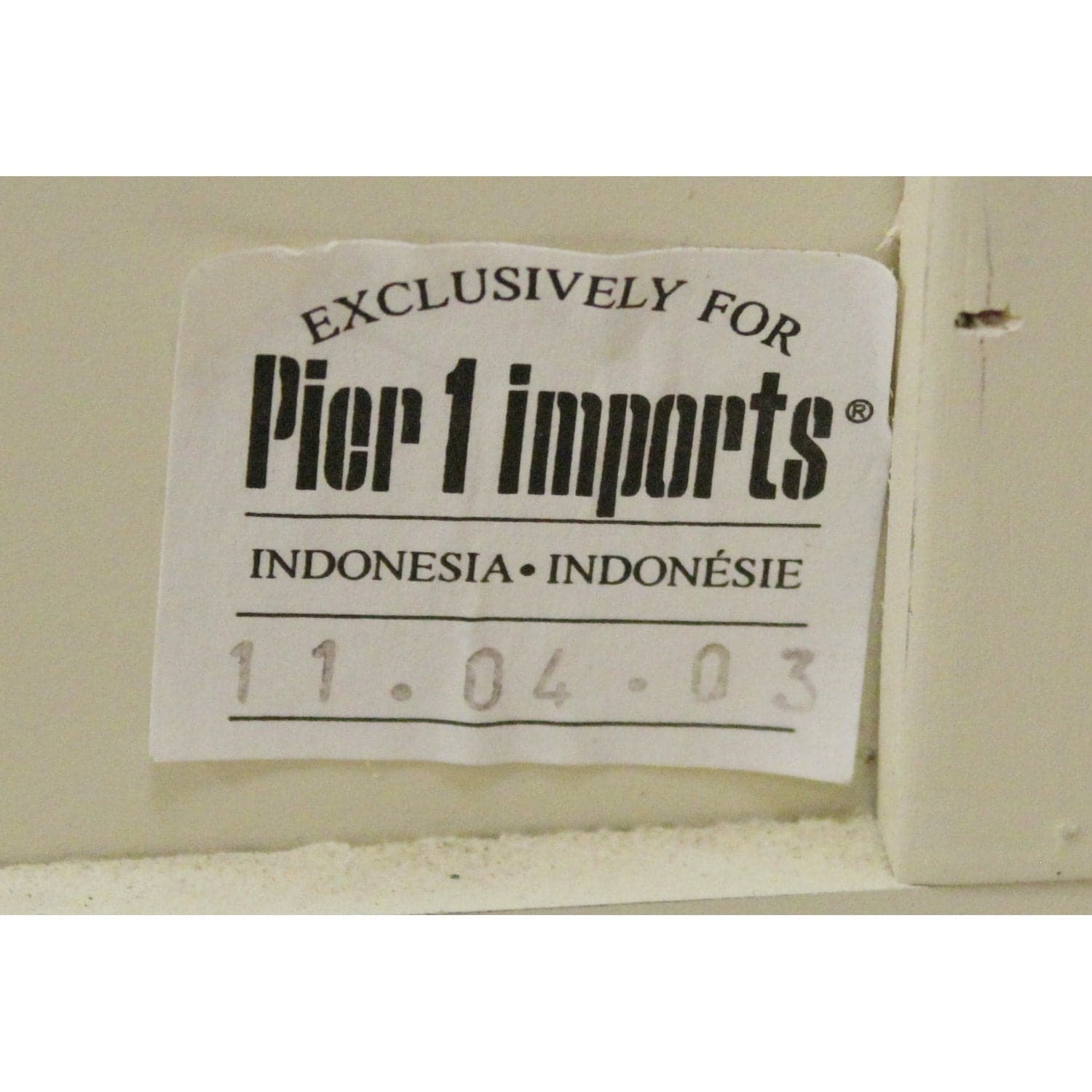 Pier 1 Imports Cream Nightstand w/Drawer - White - Thumbnail 5
