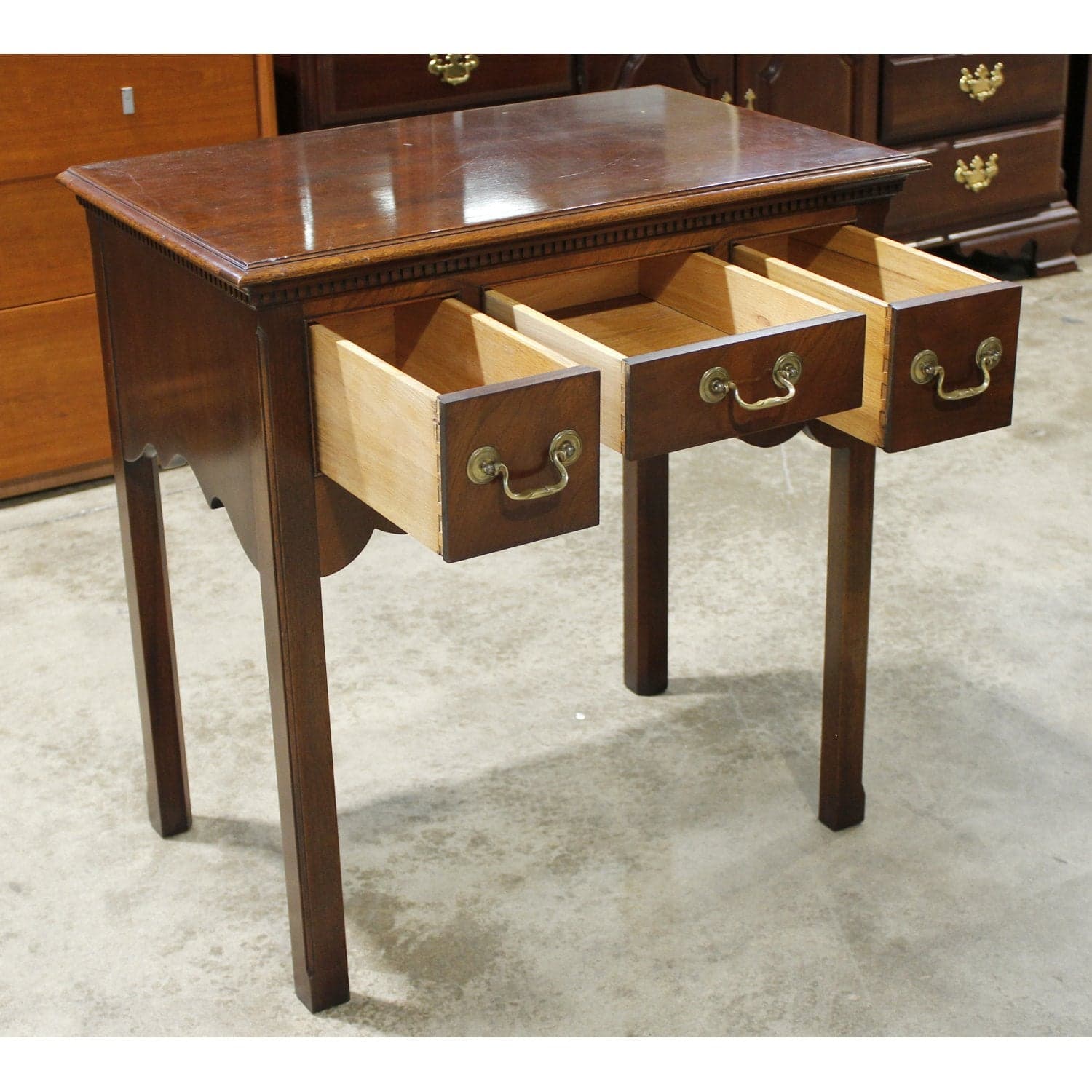 Hickory Chair Co. Vintage 3 Drawer Nightstand - Thumbnail 2