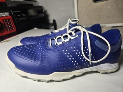 Adidas Women's Adipure Sport Bluglo/Ng Golf Shoes Size 6.5 Spikeless Blue (S11)