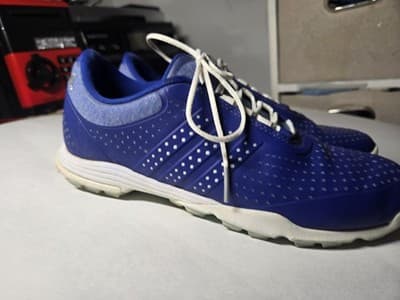 Adidas Women's Adipure Sport Bluglo/Ng Golf Shoes Size 6.5 Spikeless Blue (S11) - Thumbnail 9