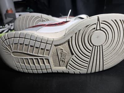 Nike Dunk Low Colorblock White Gray Red Sneakers Skateboarding Casual Athletic - Thumbnail 4