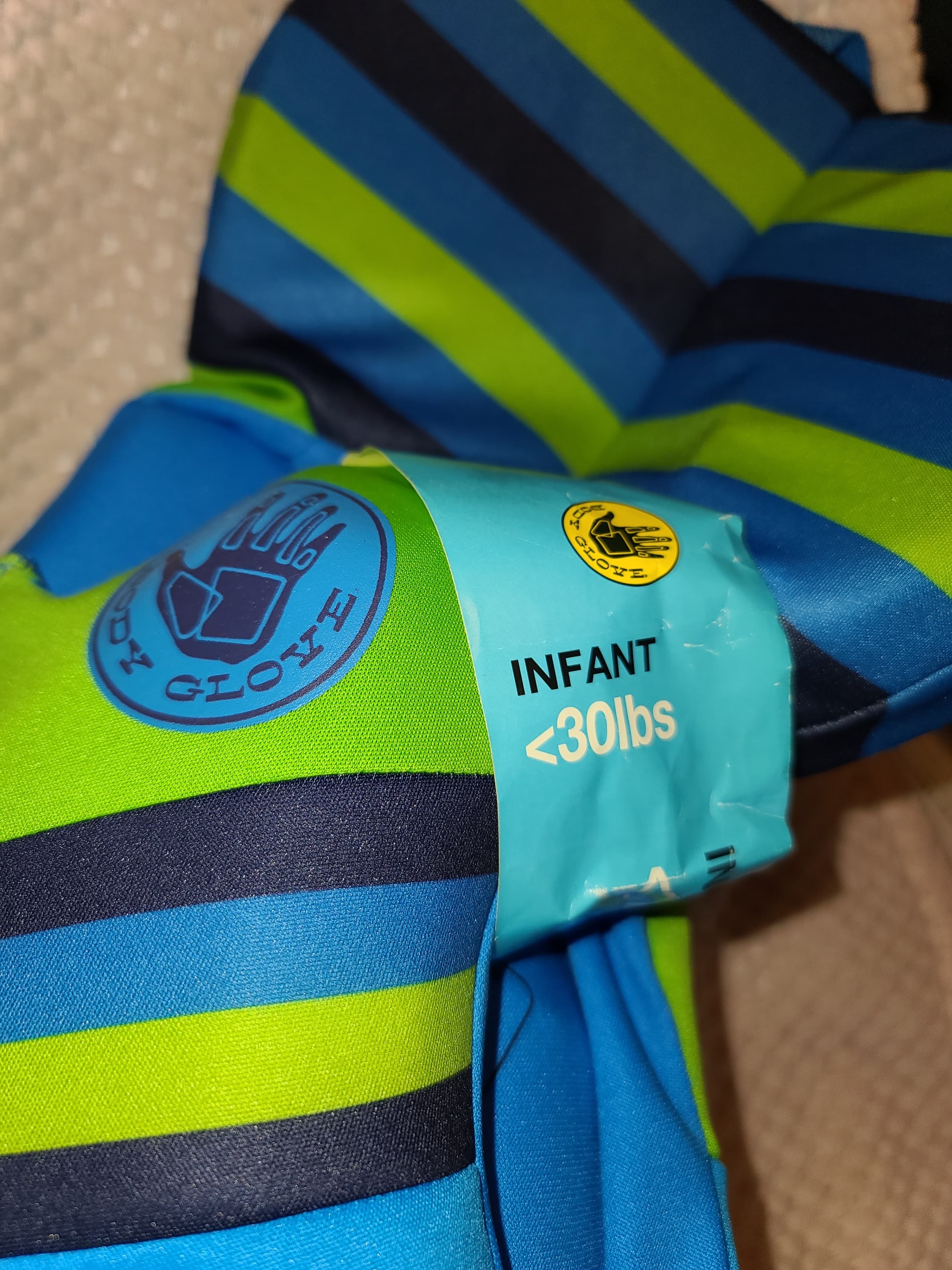 Body Glove Infant Life Jacket Blue Green Up to 30 lbs - Thumbnail 3