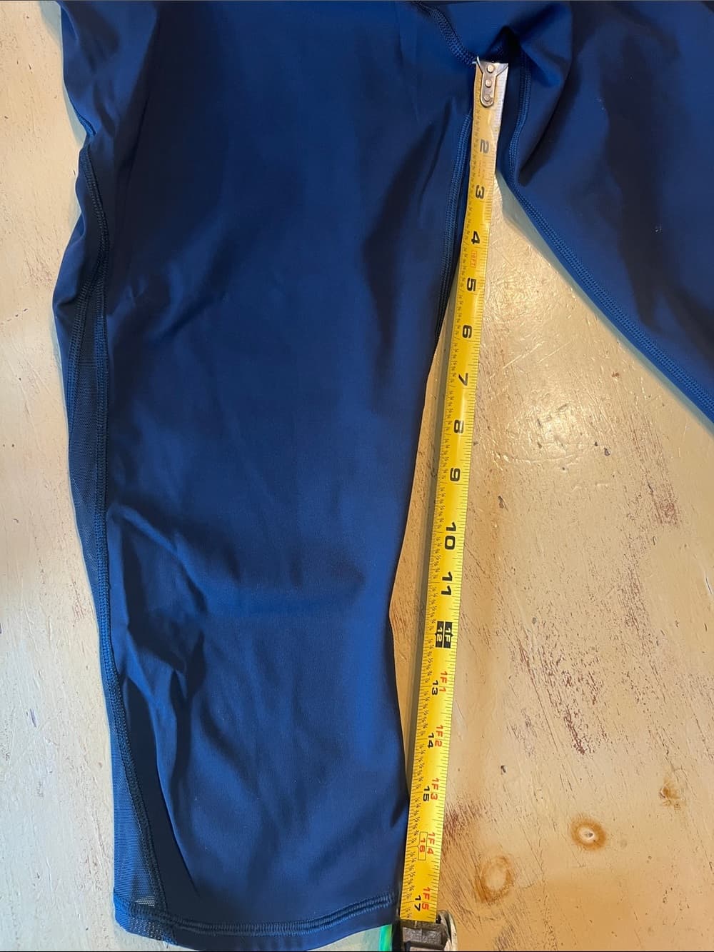 Lululemon Mesh Panel Crop Leggings Navy Blue Size 10 - Thumbnail 6