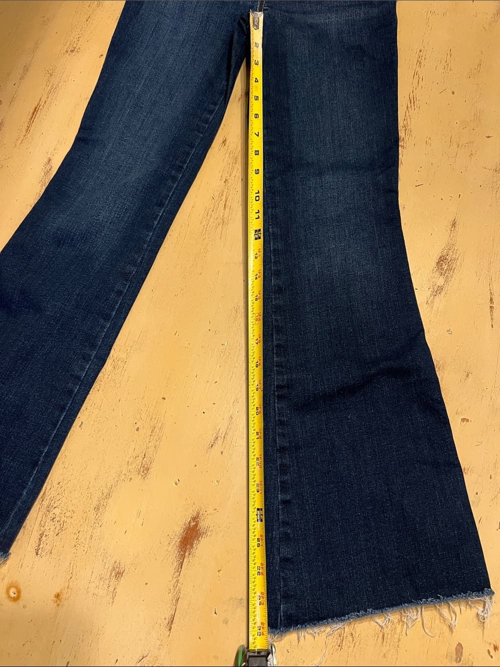 SPANX Flare Jeans in Midnight Shade with Raw Hem - Thumbnail 6
