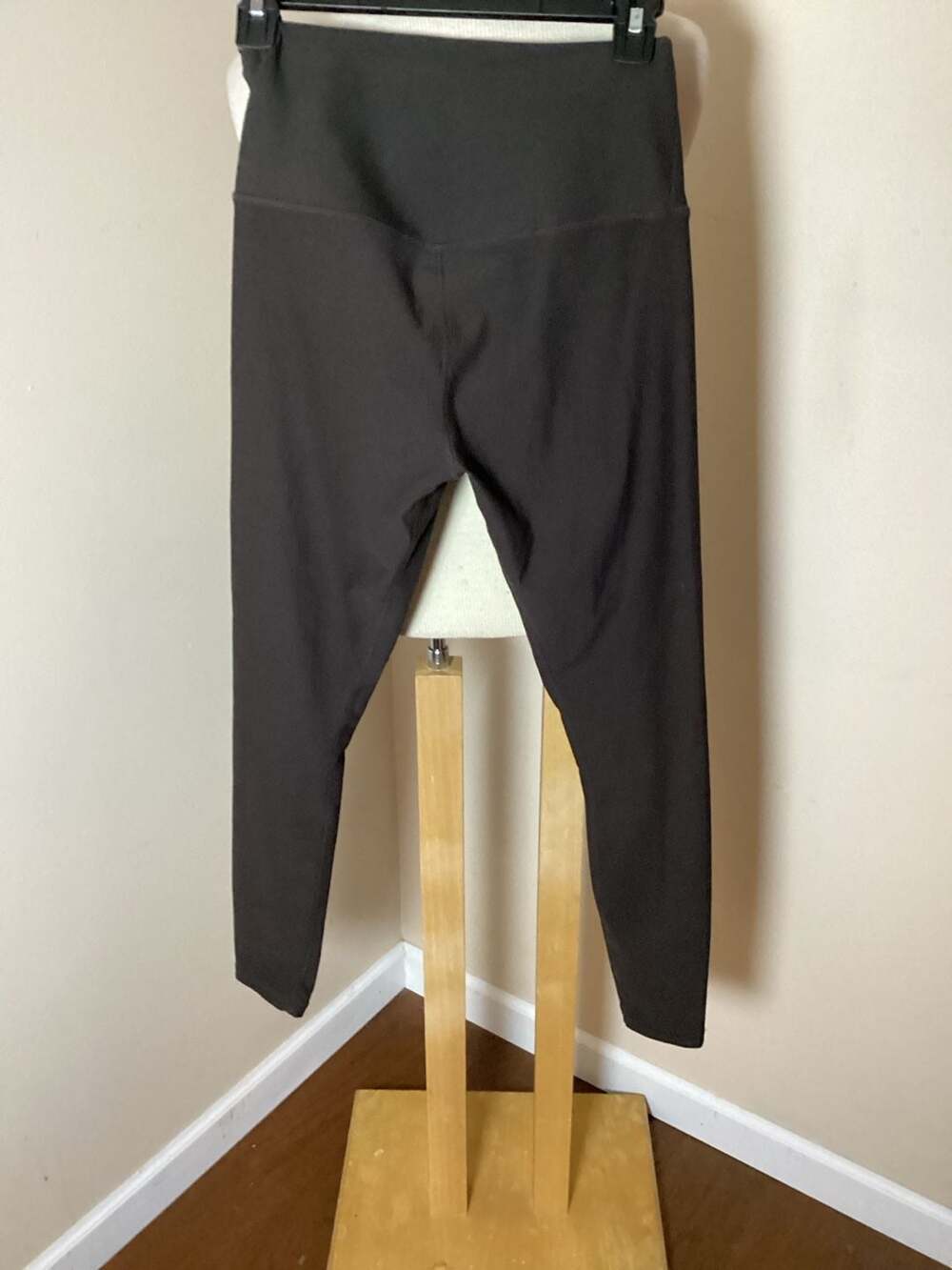 Varley Let's Move Ribbed High-Rise Leggings in Brown, Size M - Thumbnail 2