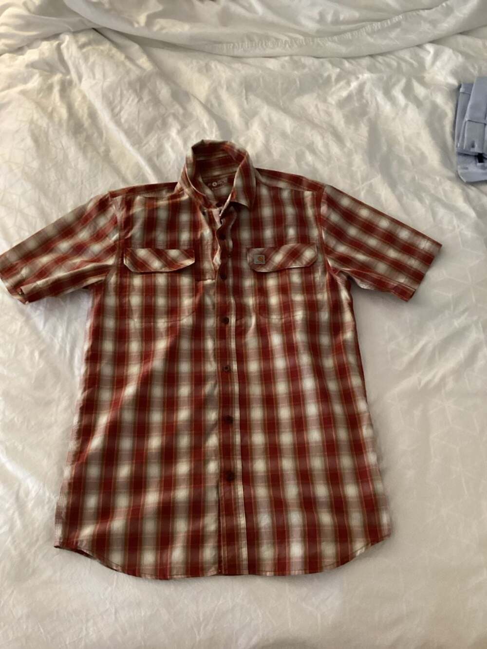 Carhartt Force Relaxed Fit Short Sleeve Plaid Button-Down Shirt - Thumbnail 3