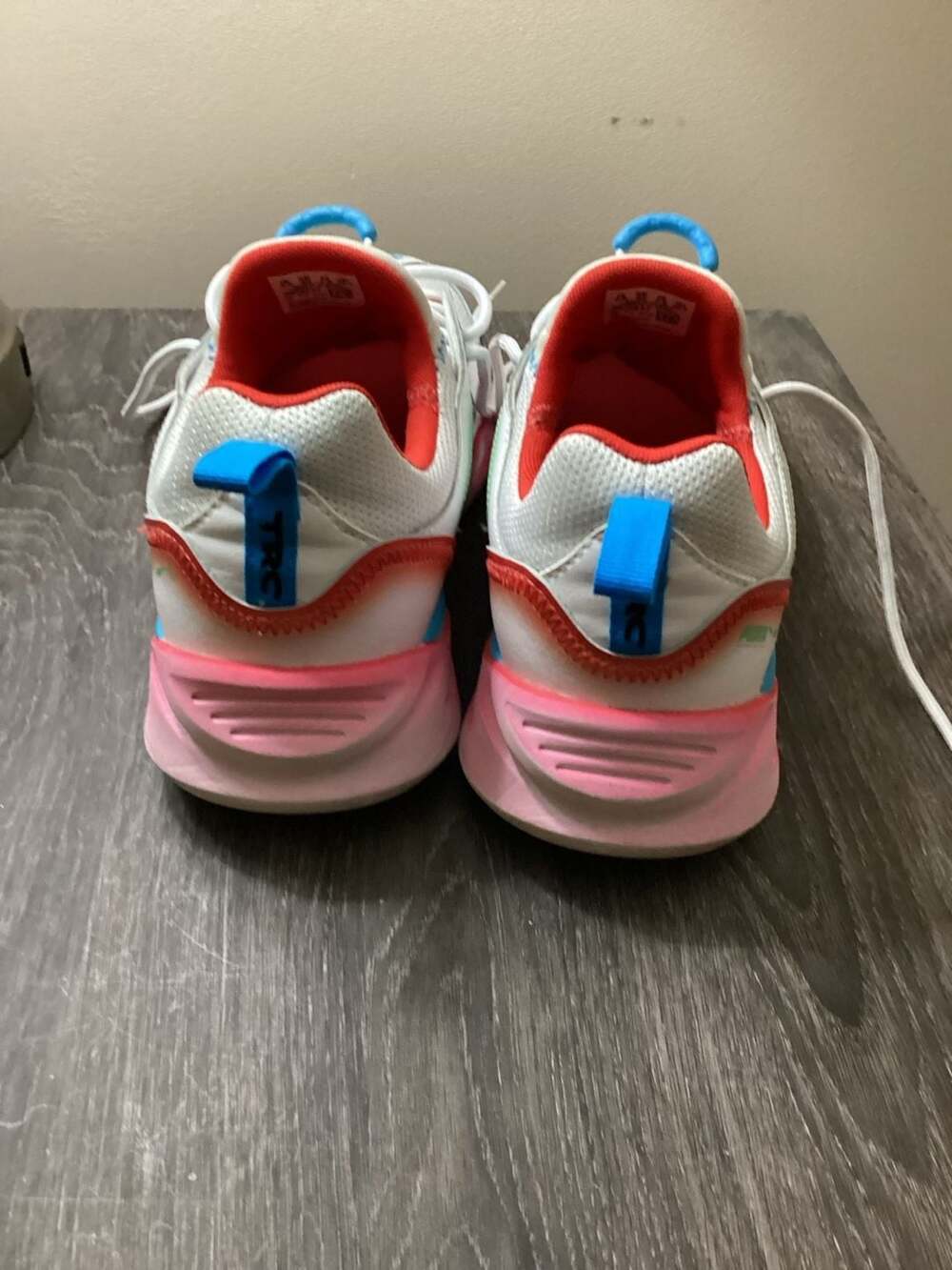 Puma TRC Blaze Neon White Multi-Color Sneakers Size US 7.5 - Thumbnail 3