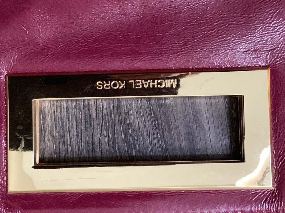Michael Kors Berkeley Large Leather Clutch Bag in Raspberry - Thumbnail 4