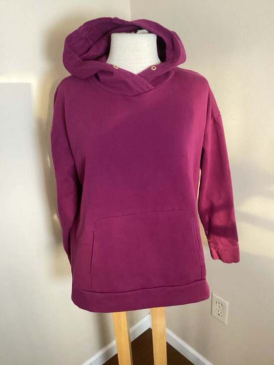 Lilly Pulitzer Etta V-Neck Pullover Hoodie Magenta Size S - Thumbnail 4