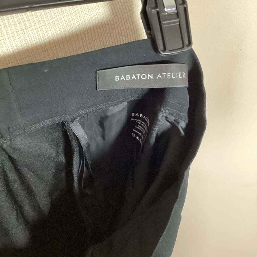 Babaton Atelier Black Dexter Tapered Dress Pants Size 8 - Thumbnail 2