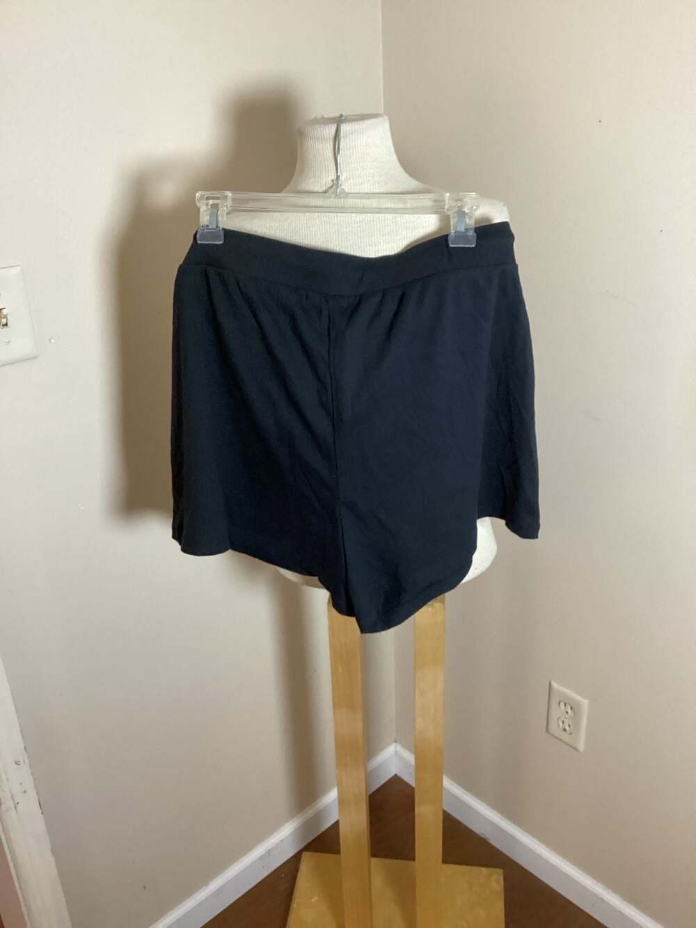 Skin Ingrid Ribbed Knit Shorts Black Size 4 - Thumbnail 2
