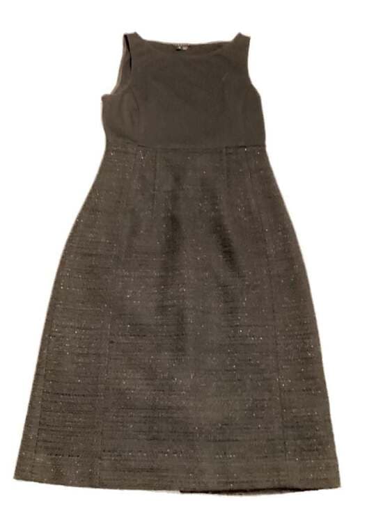 Theory Yeneth Wool Alpaca Black Tweed Sleeveless Sheath Dress - Thumbnail 6