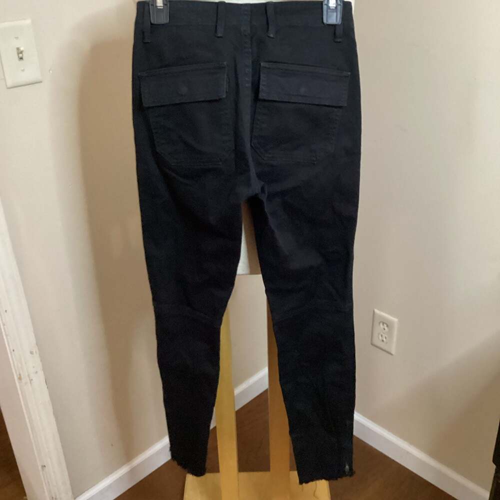 Vince Skinny Military Stretch Twill Slim Ankle Pants in Black - Thumbnail 2
