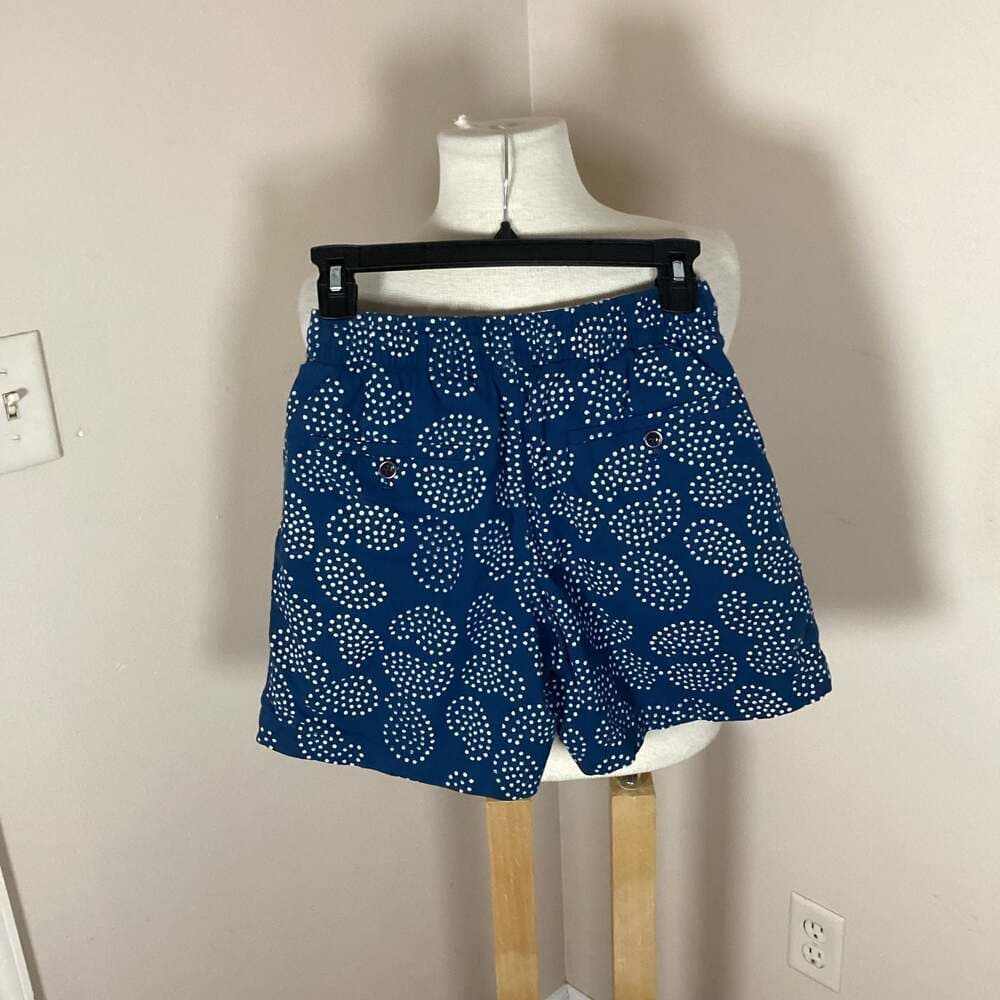 J.Crew Men's XS Blue Dotted Print Stretch Dock Shorts - Thumbnail 3