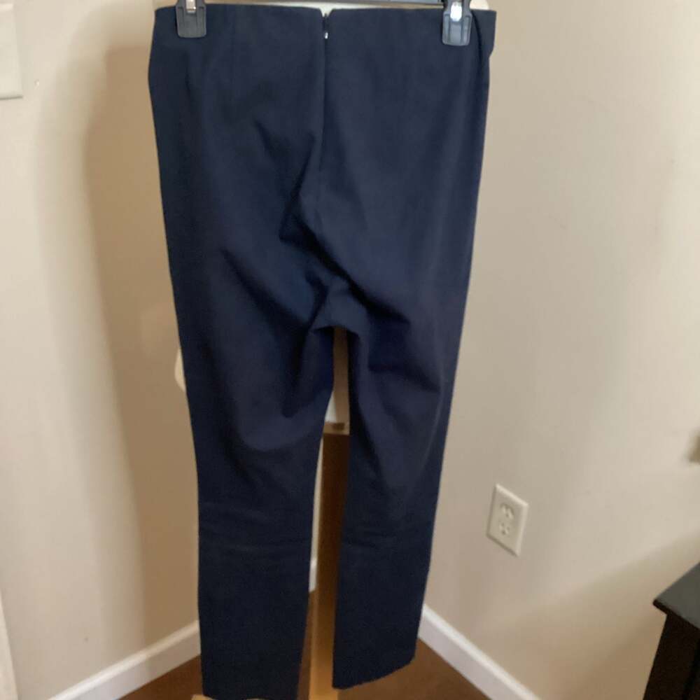 rag & bone Simone Ponte Mid-Rise Skinny Pants in Navy Blue - Thumbnail 2