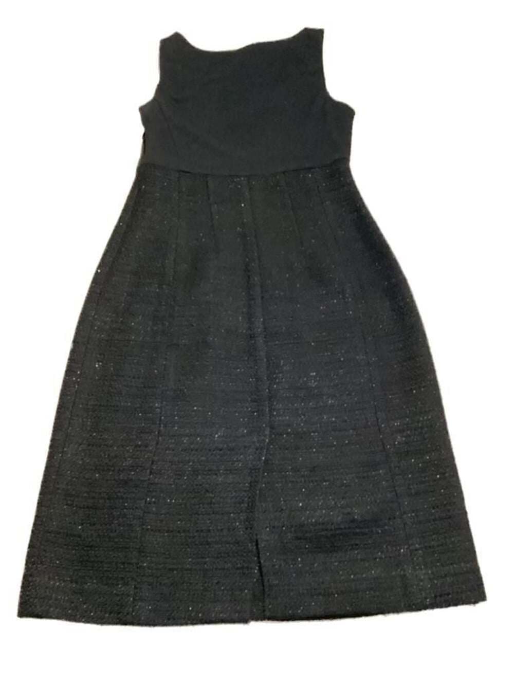 Theory Yeneth Wool Alpaca Black Tweed Sleeveless Sheath Dress - Thumbnail 2