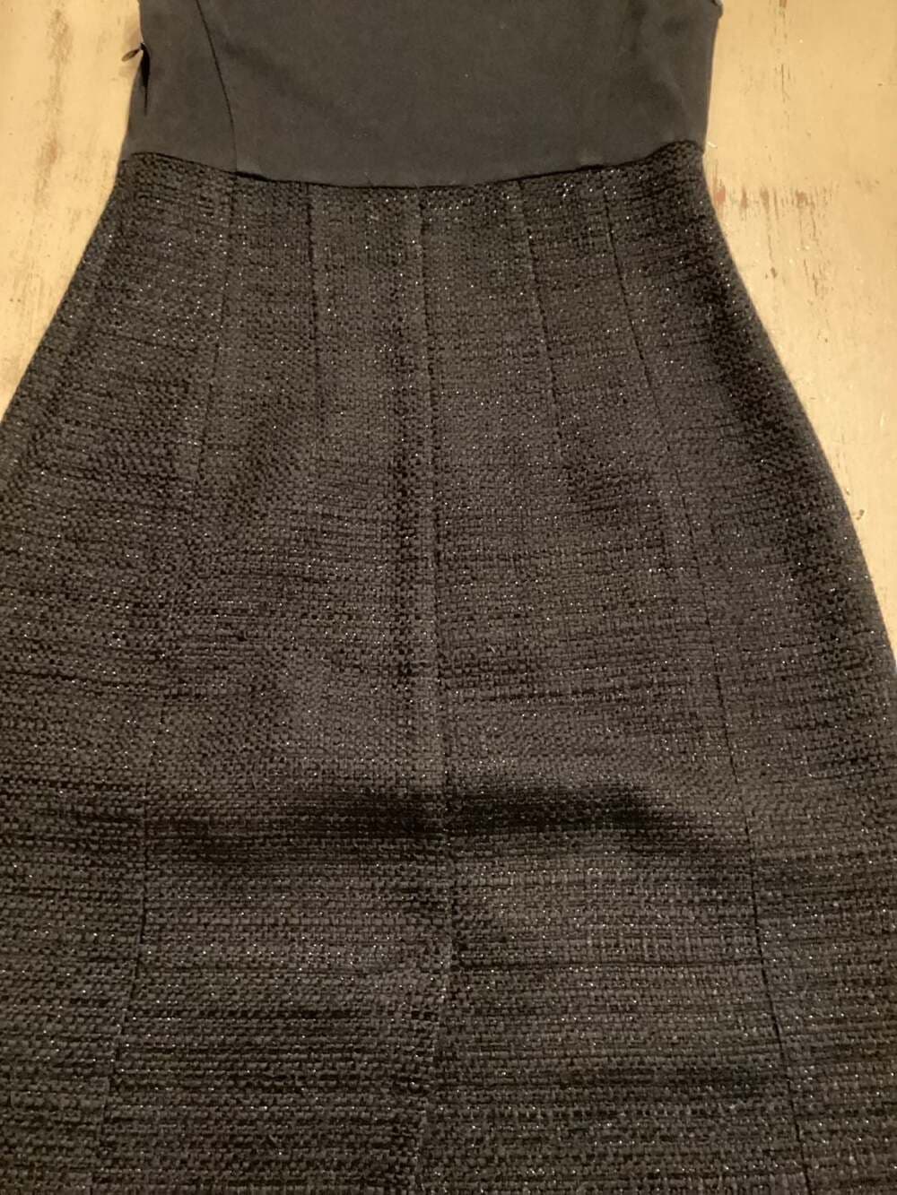 Theory Yeneth Wool Alpaca Black Tweed Sleeveless Sheath Dress - Thumbnail 3