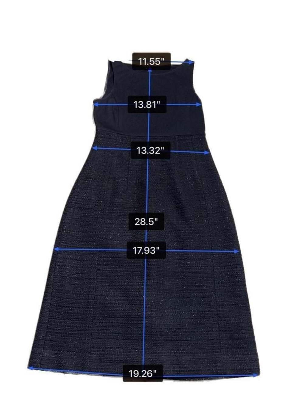 Theory Yeneth Wool Alpaca Black Tweed Sleeveless Sheath Dress - Thumbnail 4
