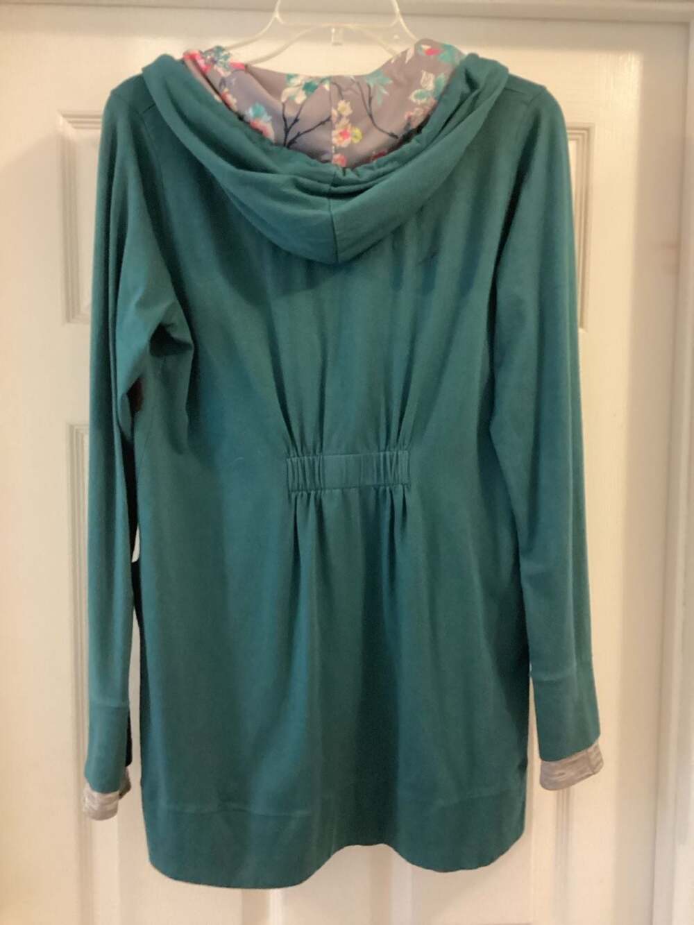 Majamas Audre Maternity Nursing Hooded Full Zip Jacket Floral Trim - Thumbnail 3