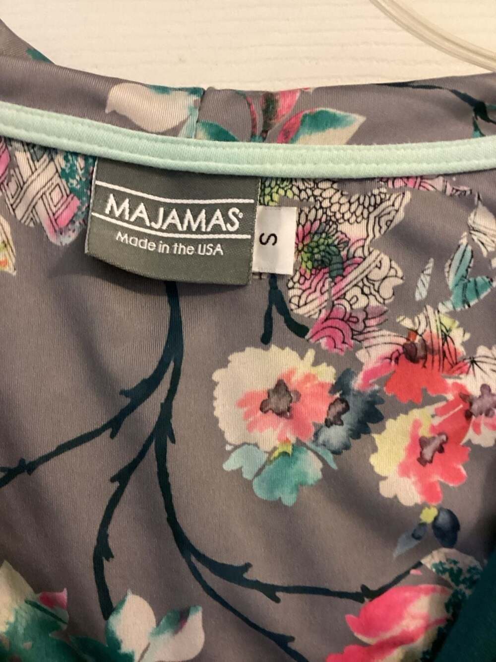 Majamas Audre Maternity Nursing Hooded Full Zip Jacket Floral Trim - Thumbnail 2