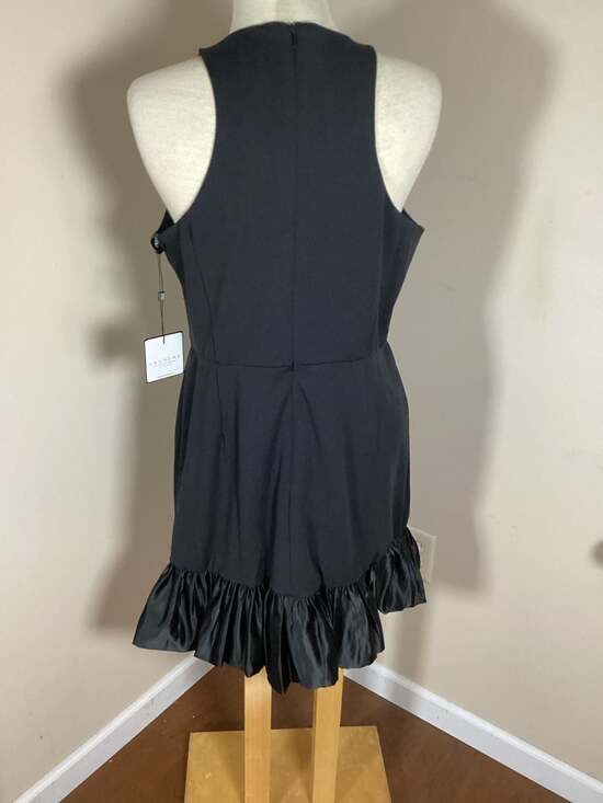 Laundry by Shelli Segal Coco Sleeveless Ruffle Hem Fit and Flare Dress - Thumbnail 4