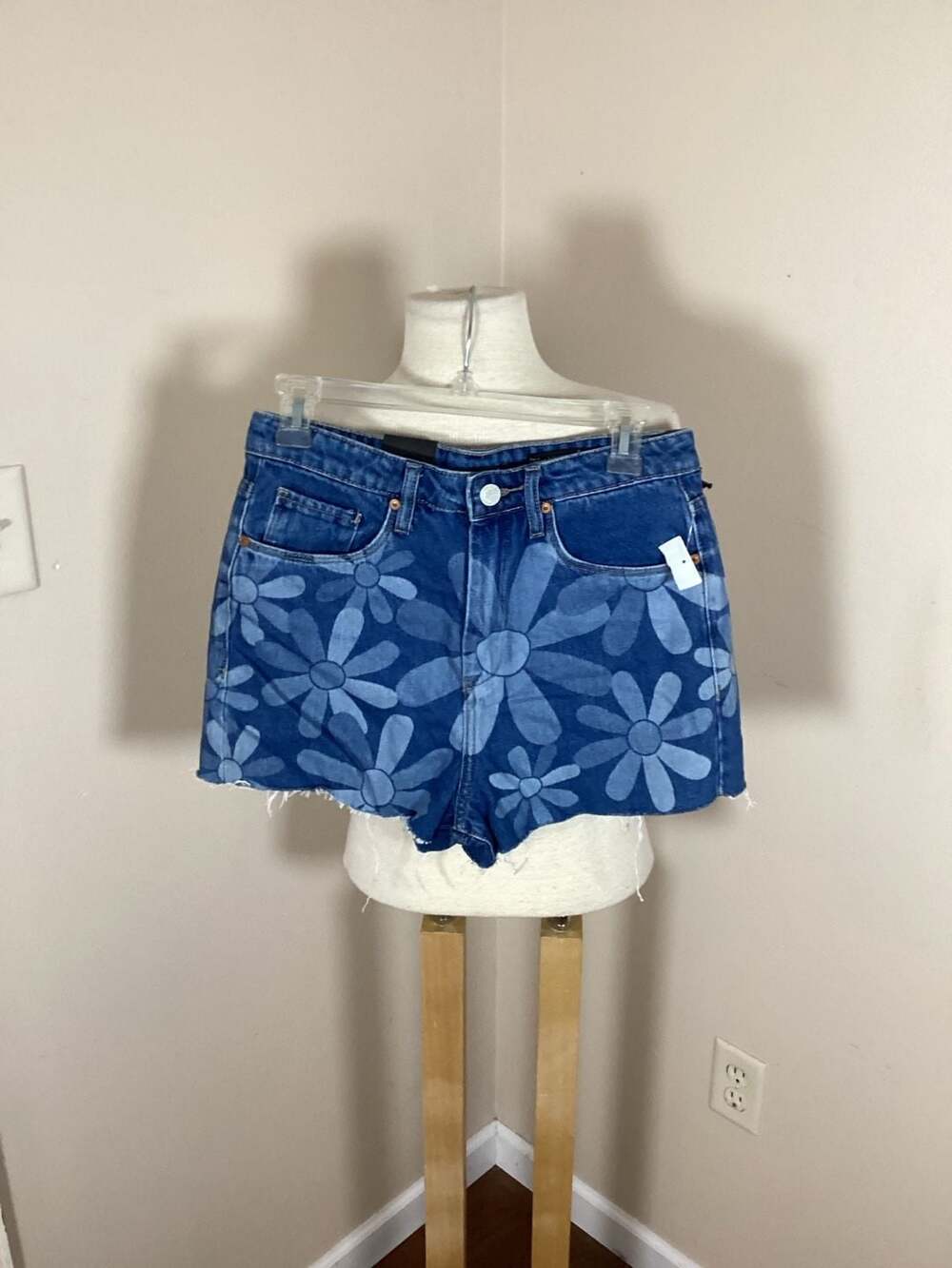 [BLANKNYC] The Reeve High-Rise Ribcage Daisy Print Denim Shorts Size 27 - Thumbnail 3