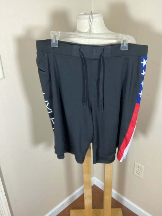 HYLETE Vertex Training Shorts American Flag Stars & Stripes Black XL Above Knee - Thumbnail 6