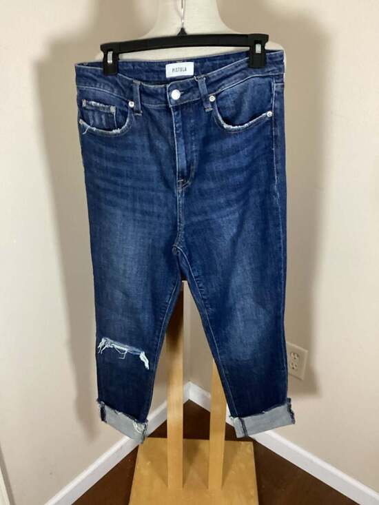 Pistola Kacey Cuffed High Waist Boyfriend Jeans Size 29 - Thumbnail 5