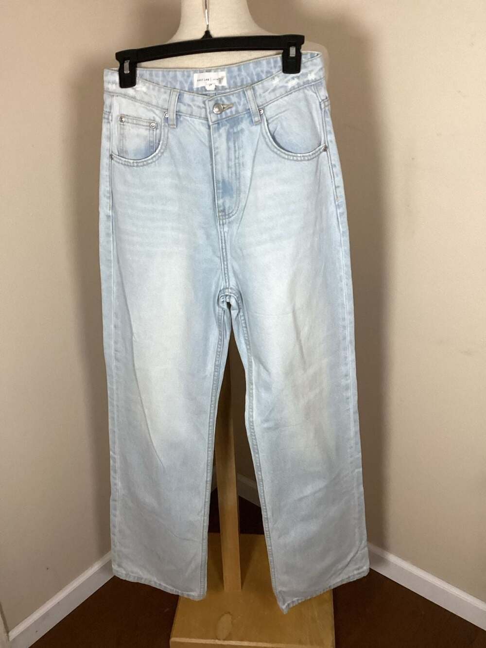 Grey Lab High Waisted Light Wash Straight Leg Jeans Size 28 - Thumbnail 3