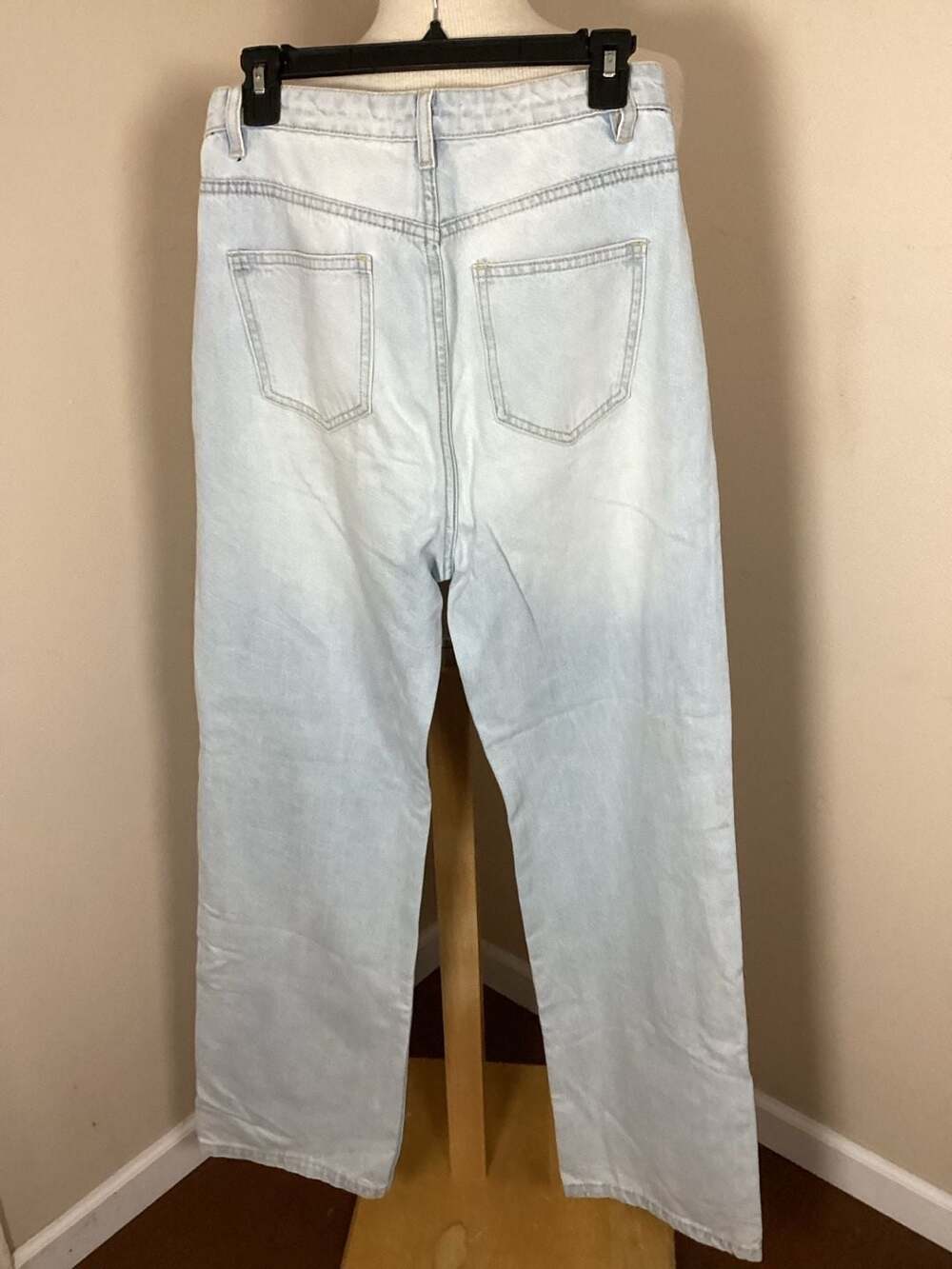 Grey Lab High Waisted Light Wash Straight Leg Jeans Size 28 - Thumbnail 2