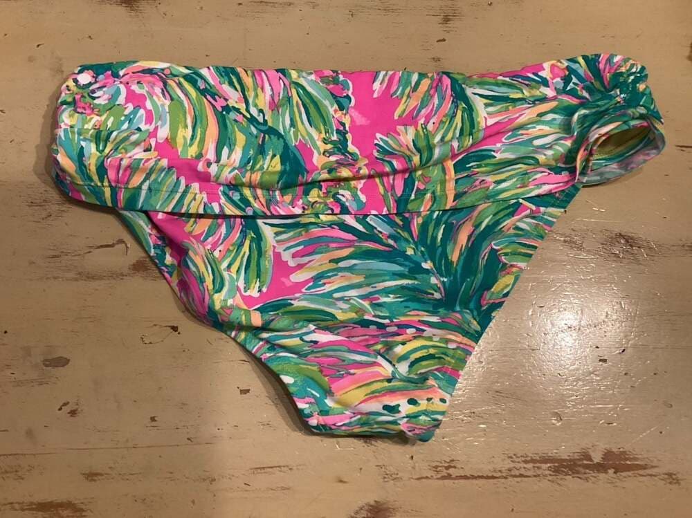 Lilly Pulitzer Shady Lady Lagoon Sarong Bikini Bottom - Thumbnail 3