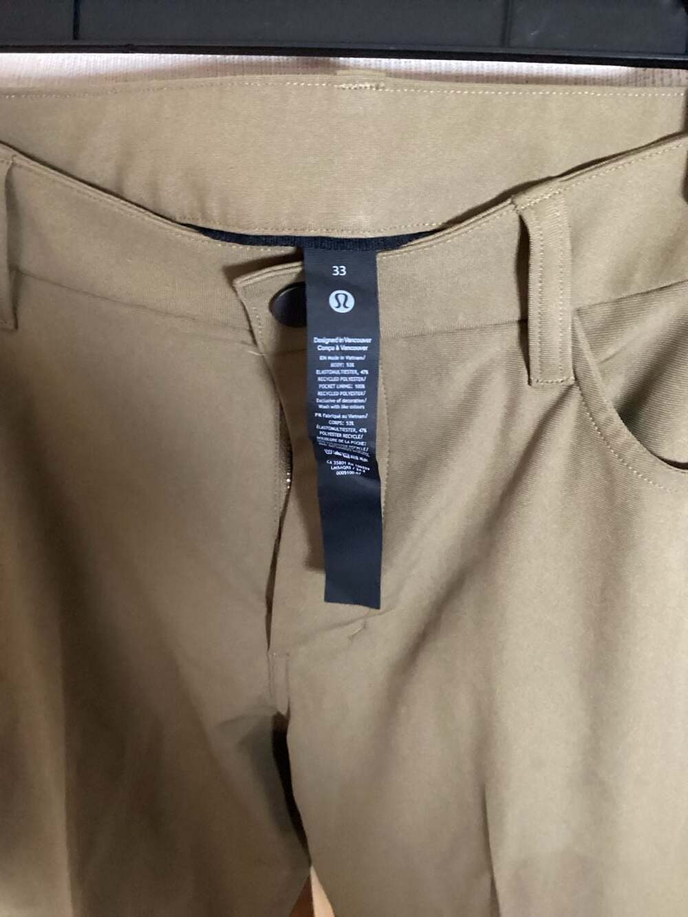 Lululemon ABC Pant Classic-Fit Warpstreme Size 33 Olive - Thumbnail 3