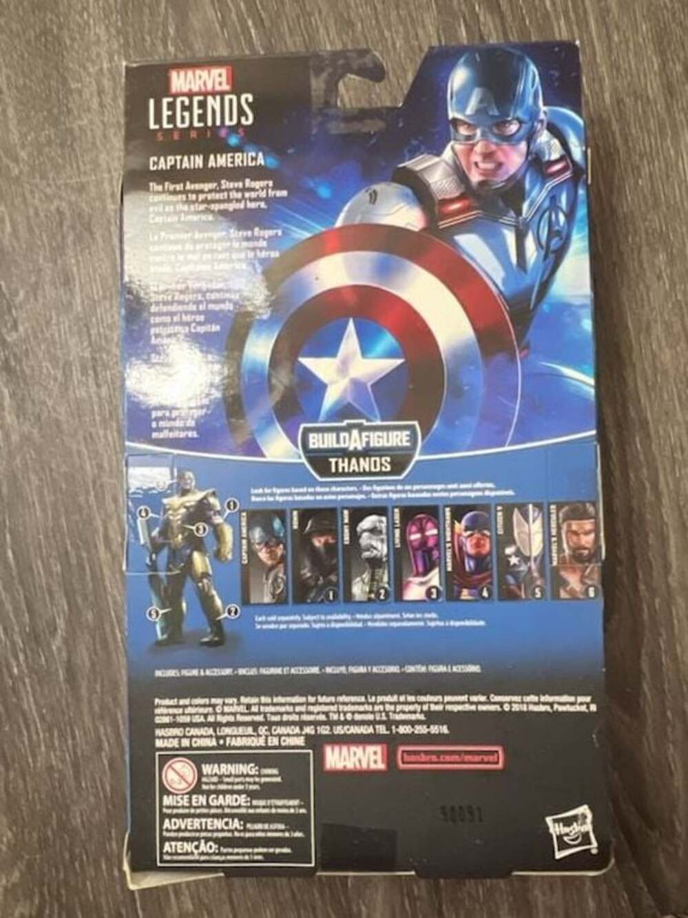 Marvel Legends Avengers Endgame Team Suit Captain America Action Figure Thanos B - Thumbnail 4