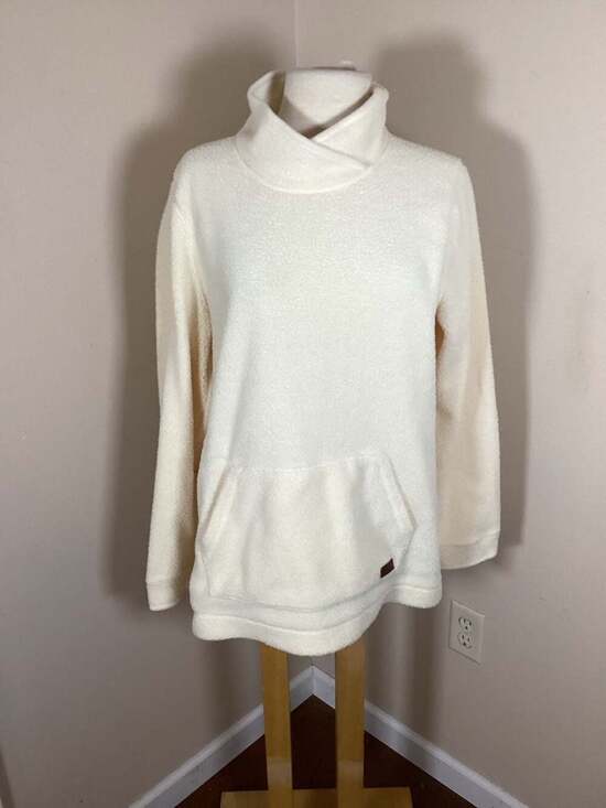 L.L.Bean Women's Cozy Sherpa Fleece Funnel Neck Pullover Sweatshirt - Thumbnail 5