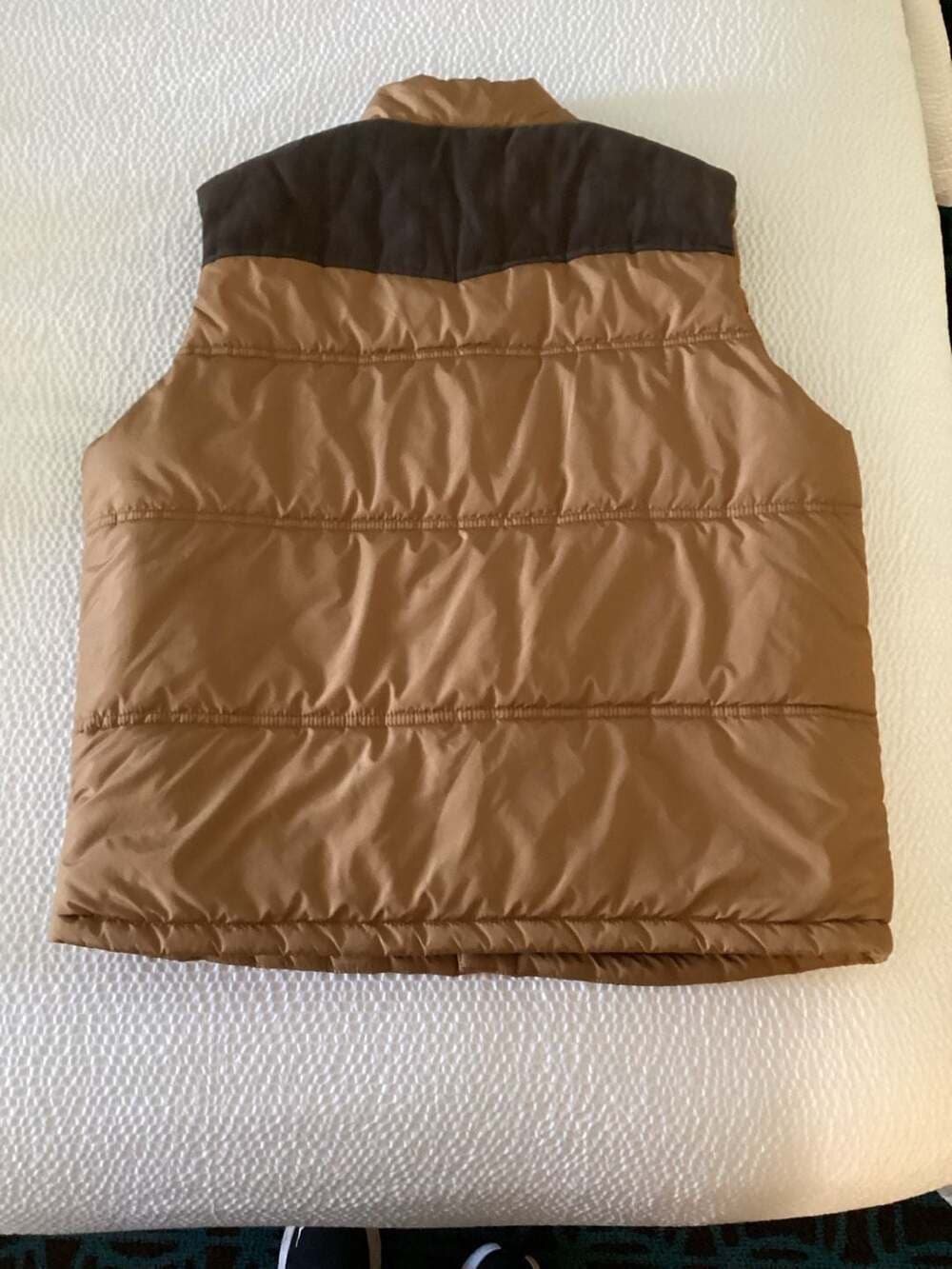 Hooey Roughy Men's Brown Western Yoke Puffer Vest Size M - Thumbnail 2