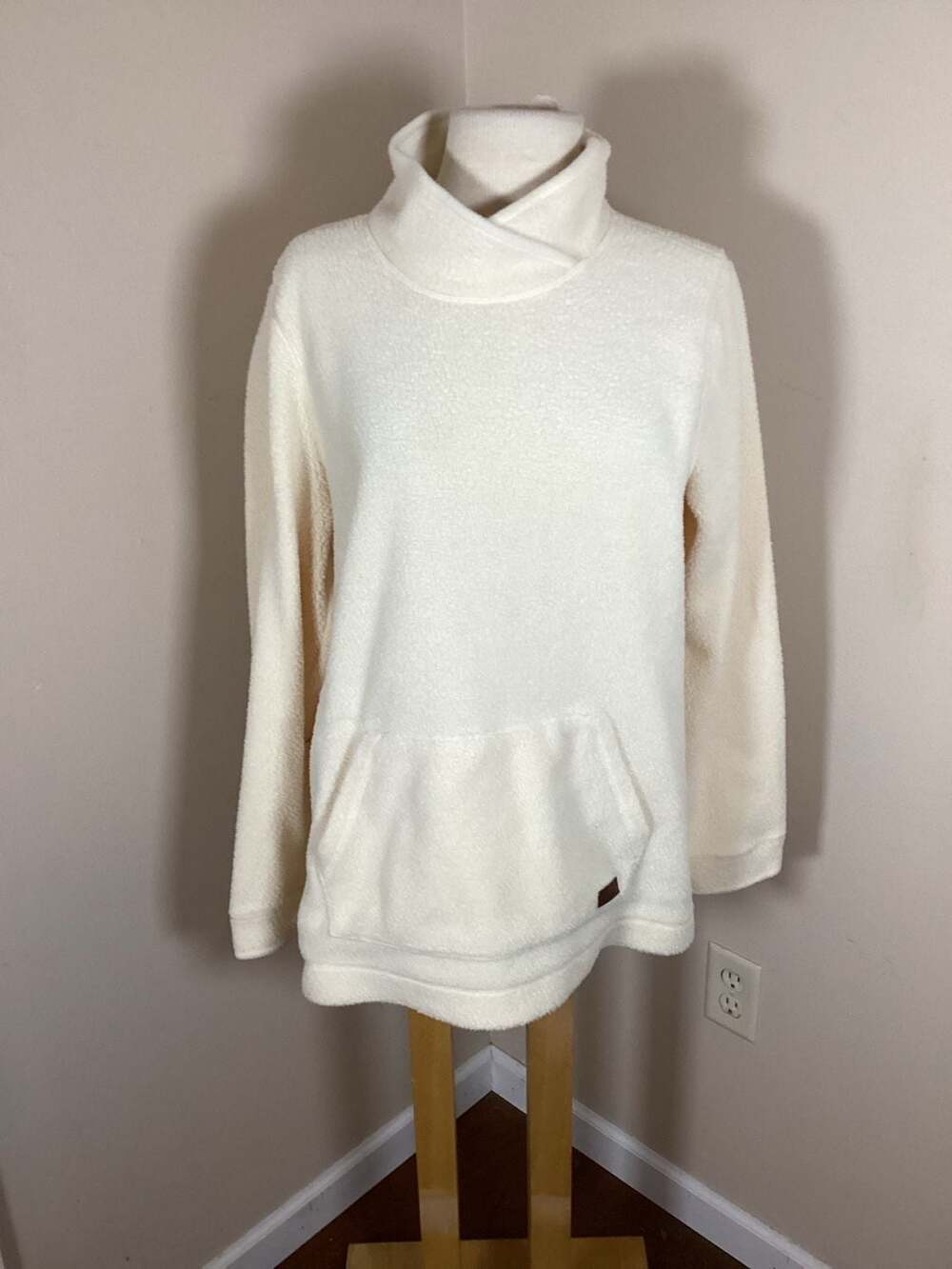 L.L.Bean Women's Cozy Sherpa Fleece Funnel Neck Pullover Sweatshirt - Thumbnail 4