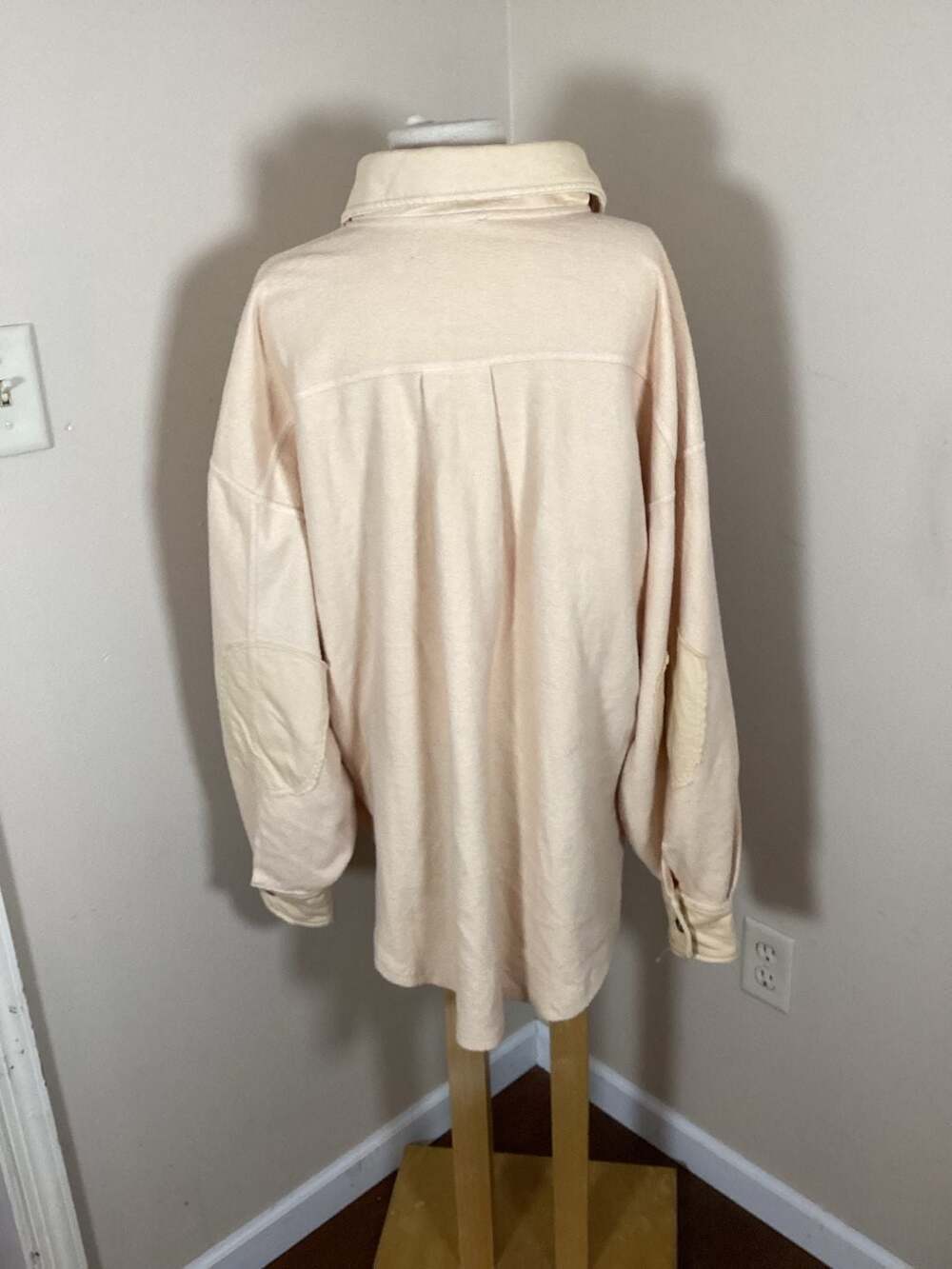 Free People Ruby Jacket Fleece Shacket in Peach, Size Large - Thumbnail 2