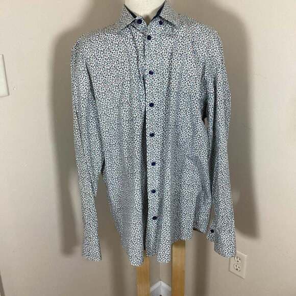 CXL by Christian Lacroix Men's Floral Print Long Sleeve Button Down Shirt, Size - Thumbnail 5