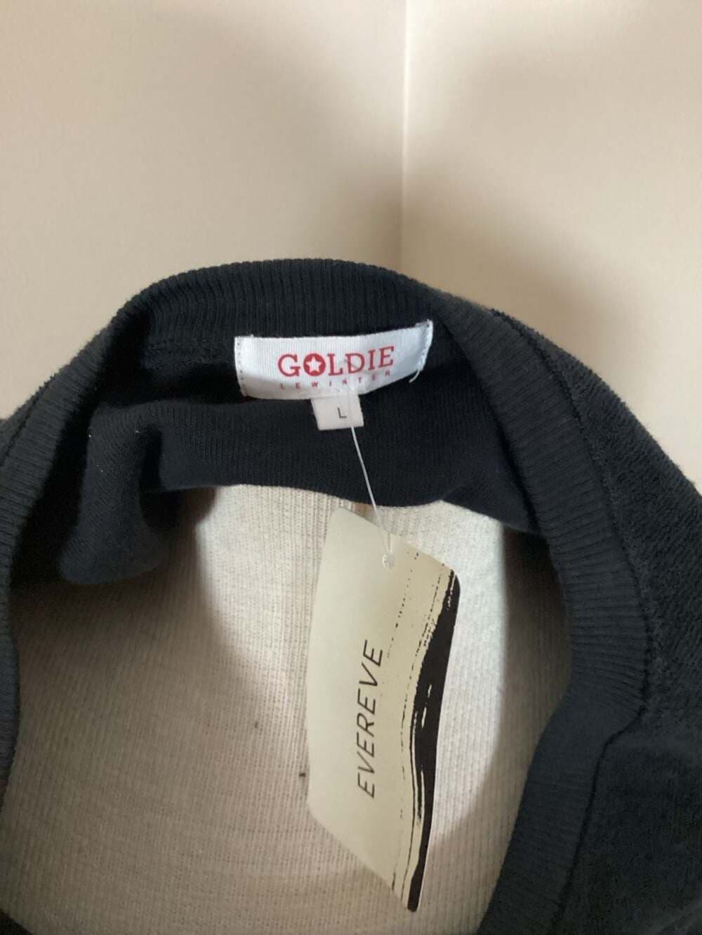 Goldie Lewinter x Evereve Black Fleece Puff Sleeve Sweatshirt - Thumbnail 2