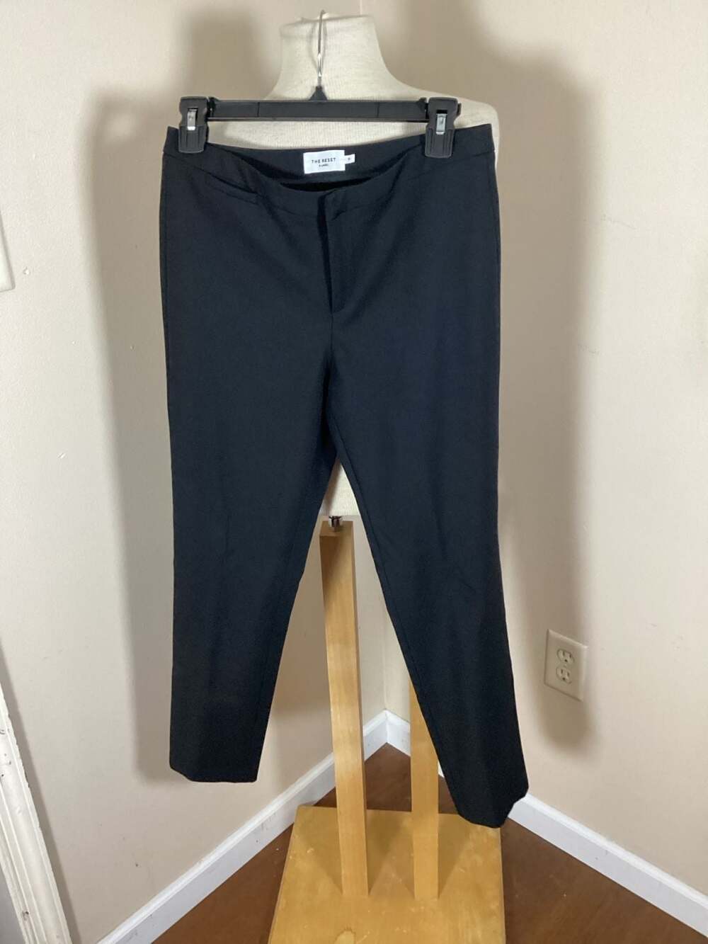 The Reset R Label Black Slim Fit Stretch Trousers Size S - Thumbnail 3