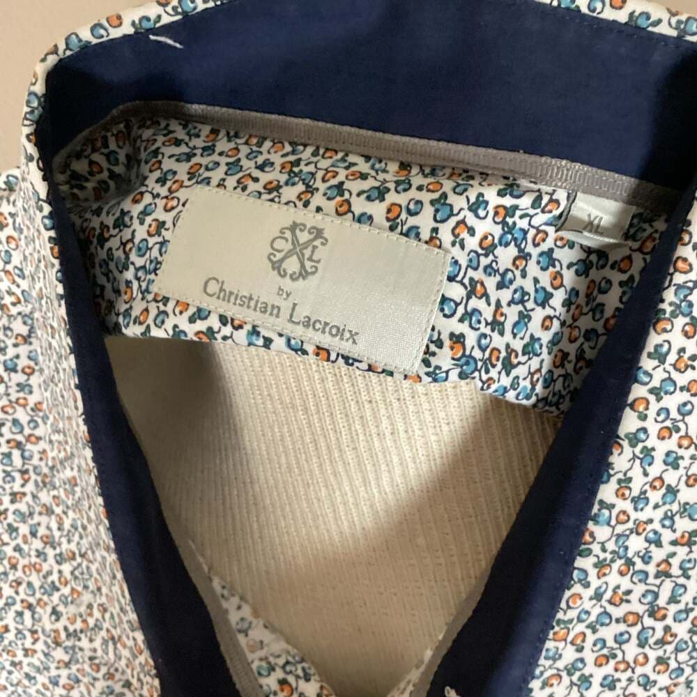 CXL by Christian Lacroix Men's Floral Print Long Sleeve Button Down Shirt, Size - Thumbnail 2