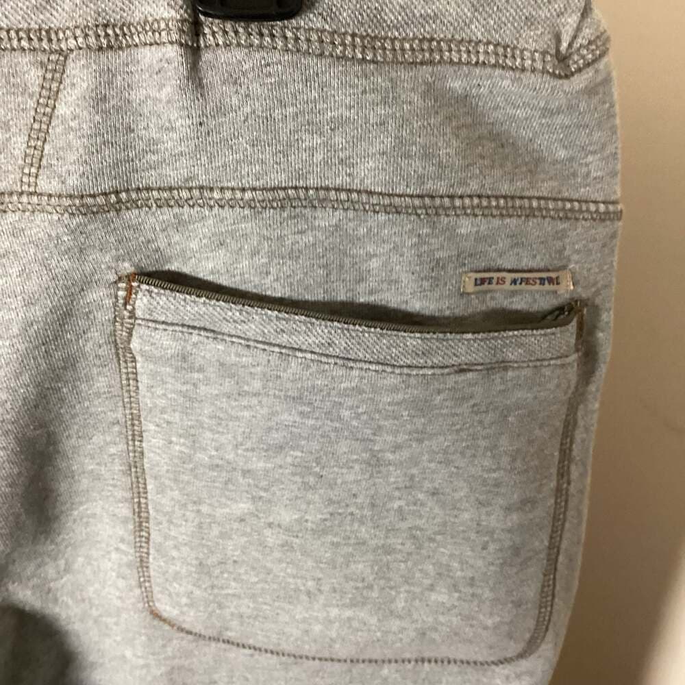 Zenfari Grey 100% Cotton Lounge Sweatpants with Patch Pockets Size XL - Thumbnail 3