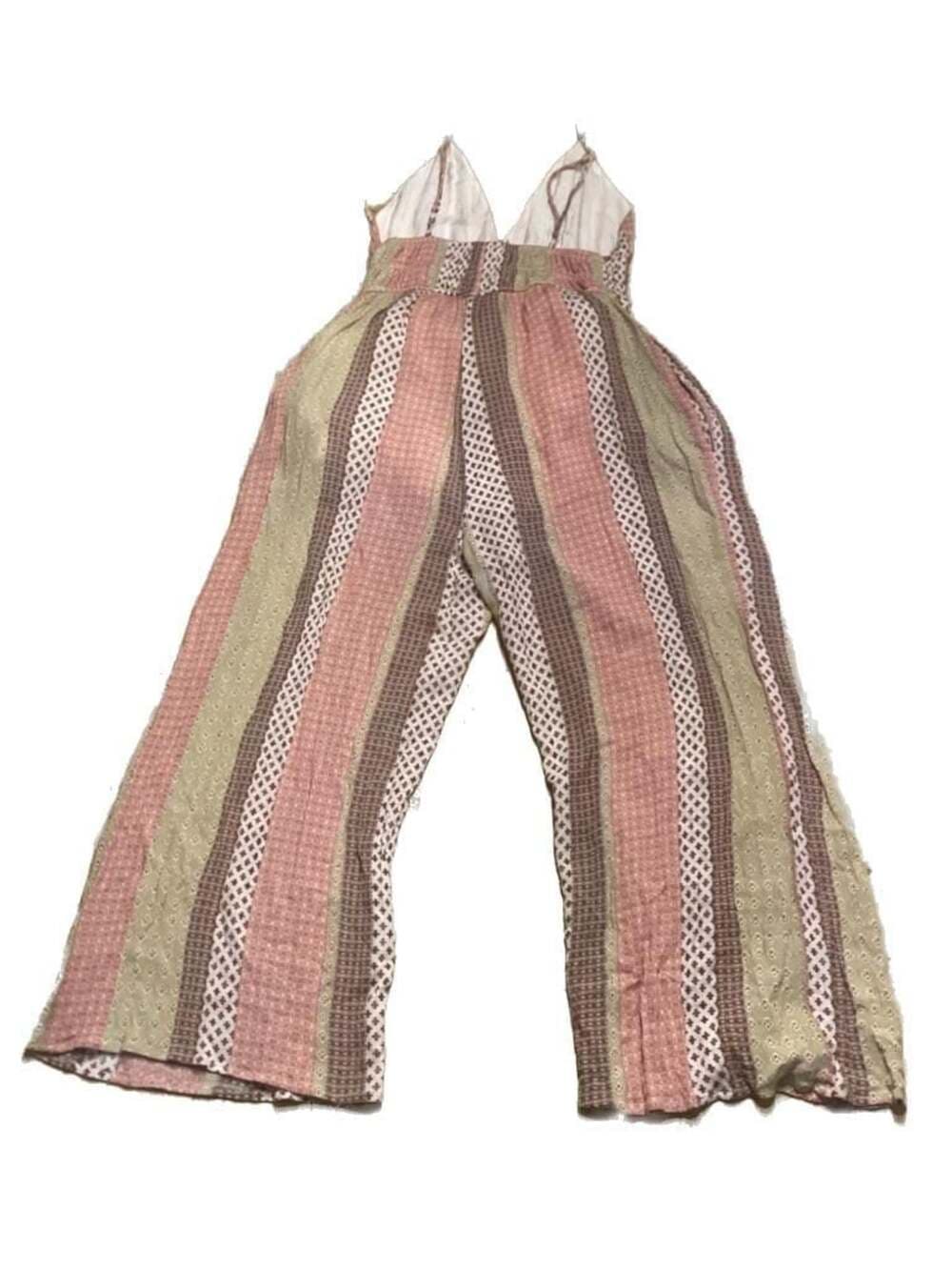 Illa Illa Striped Patchwork Print Wide Leg Jumpsuit - Thumbnail 2