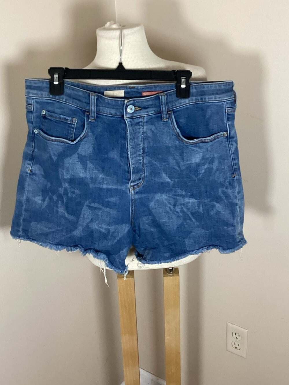 Pilcro by Anthropologie Cloud Wash Raw Hem Denim Shorts, Size 31 - Thumbnail 3