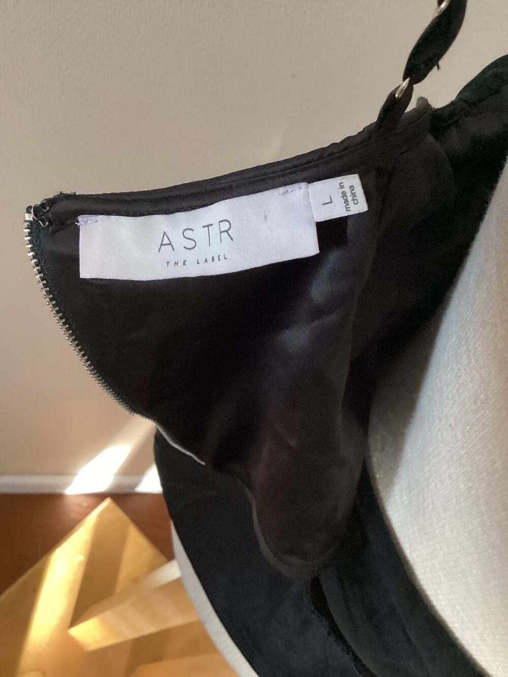 ASTR The Label Black Satin Layered Cowl Neck Corset Top Size L - Thumbnail 2